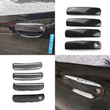 Crosselec 4pcs Carbon Fiber Door Handles Trim Cover Sticker Decals for Dodge Charger 2011+