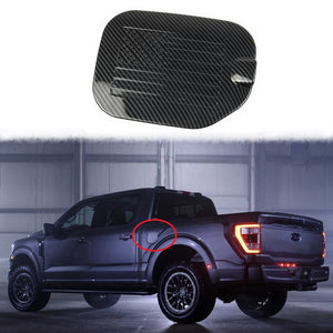 Carbon fiber Fuel Tank cover trim Accessories Gas Door For Ford F150 2021+