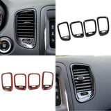 Carbon Fiber Dashboard Air Vent Outlet Trim Cover for Dodge Durango 2011-2020