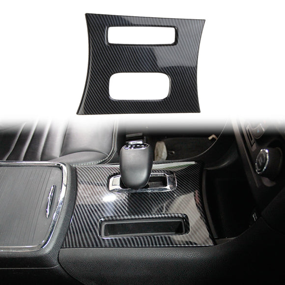 Carbon Fiber Central Control Gear Shift Panel Trim Fit for Dodge Charger 2011-2014
