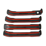 Carbon Fiber 4PCS Side Door Handles Trims Cover For Toyota Tundra 2022+