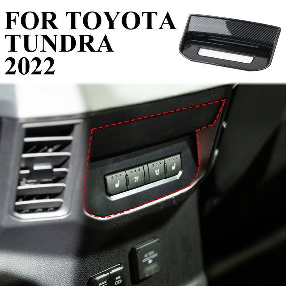 Carbon Fiber Rear Air Vent Outlet Adjustment panel trim For Toyota Tundra 2022+