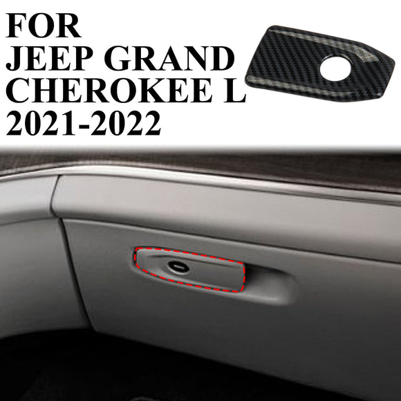 Carbon Fiber Glove box handle Switch Cover Trim For Jeep Grand Cherokee/L 2021+