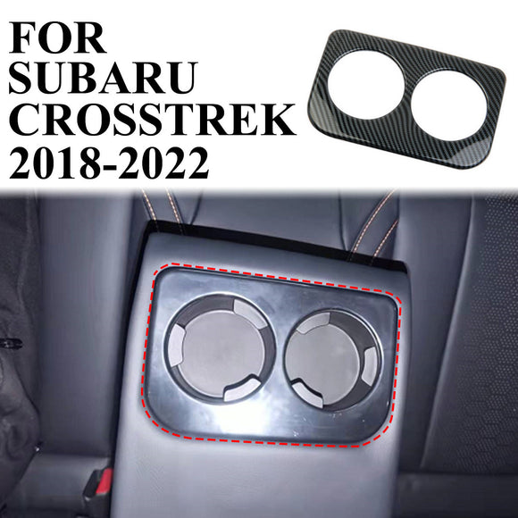 Carbon Fiber Rear Seat armrest cup holder Cover Trim For Subaru Crosstrek 2018+