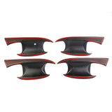 4PCS Carbon Fiber exterior door Handles Bowl Cover Trim fit for Hyundai Palisade