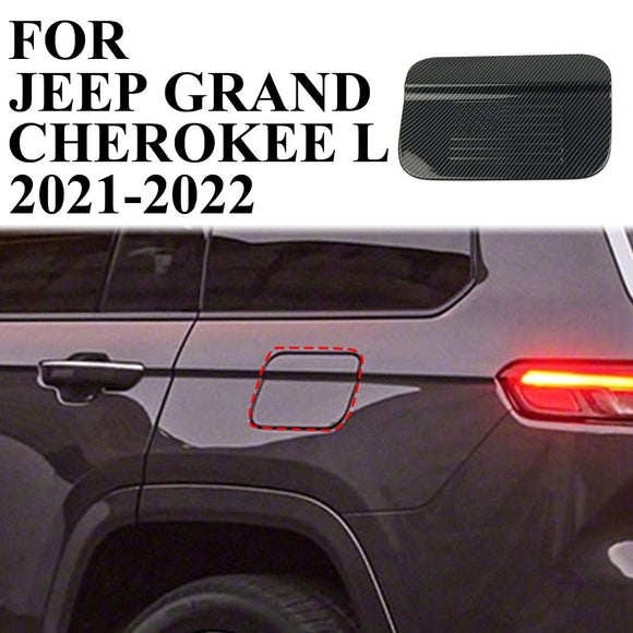 Carbon fiber fuel tank gas door cover trim For Jeep
 Grand Cherokee/L 2022