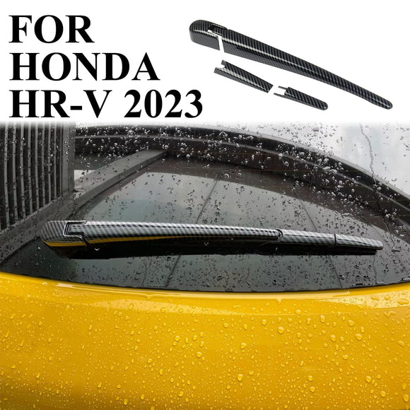 Carbon Fiber Rear Windshield Wiper Cover Trims kit Fit For Honda HR-V 2023