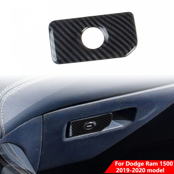 Carbon Fiber Glove box handle Switch Cover Trim For Dodge Ram 1500 2019-2020