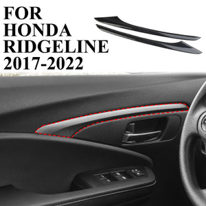 Carbon Fiber Front 2-Door Panel Decor Trim Cover Fit For Honda Ridgeline