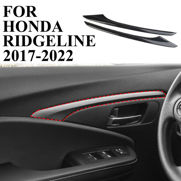 Carbon Fiber Front 2-Door Panel Decor Trim Cover Fit For Honda Ridgeline