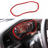 Carbon Fiber/Red Dashboard Outer ring Cover Trim for Dodge Challenger 2015 -2020