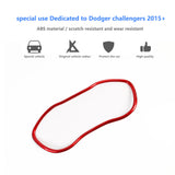 Carbon Fiber/Red Dashboard Outer ring Cover Trim for Dodge Challenger 2015 -2020