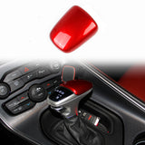 Crosselec Carbon Fiber/Red Gear Shift Knob Cover Sticker Head Trim For dodge Charger 2015+