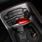 Crosselec Carbon Fiber/Red Gear Shift Knob Cover Sticker Head Trim For dodge Charger 2015+