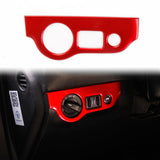 Crosselec Carbon Fiber/Red Headlight Switch Button Panel Sticker Trim For Dodge Charger 2011+/Chrysler 300 2015-2021