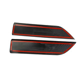 Carbon Fiber Front 2-Door Panel Decor Trim Cover Fit For Chevrolet Silverado