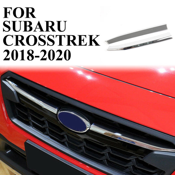 Chrome Front Center Grille Grill Cover Trim for Subaru Crosstrek XV 2018-2020
