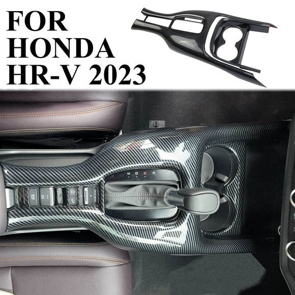 Carbon Fiber inner Central Control Gear Shift Panel trim Cover For Honda HR-V