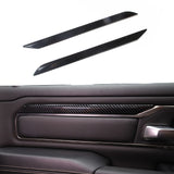 Carbon Fiber Front Door Panel Decor Trim Cover For Dodge Ram 1500 2019 2020