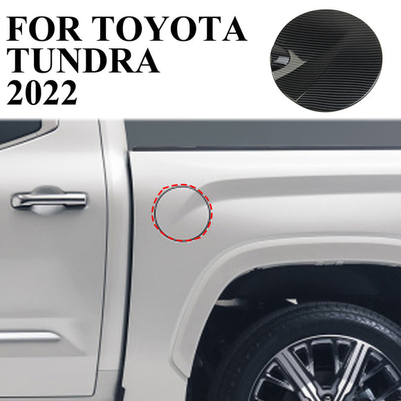 Carbon fiber fuel tank gas door cover trim For Toyota Tundra 2022+