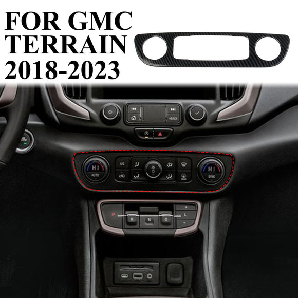 Carbon Fiber Center Console Air Conditioner Panel AC Cover Trim for GMC Terrain 2018-2023