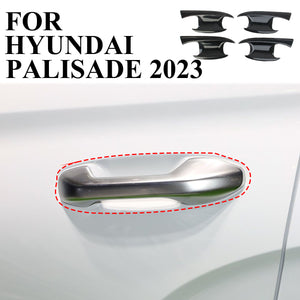 4PCS Carbon Fiber exterior door Handles Bowl Cover Trim fit for Hyundai Palisade