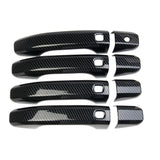 Carbon fiber Side Door Handle Cover Trim 4PCS For Chevrolet Tahoe Suburban 2021+