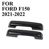 Carbon Fiber Rear Side Door Handles Trim Cover for Ford F150 2021+