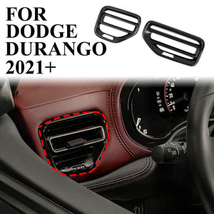 Carbon Fiber Dashboard Air Vent Outlet Trim Cover for Dodge Durango 2021-2022