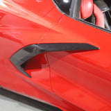 Carbon Fiber Exterior Body Side Air Outlet Cover Trim for Chevrolet Corvette C8