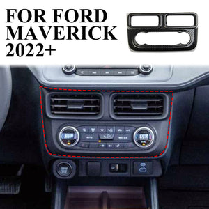 Carbon fiber interior Central Control A/C Panel Cover Trim For FORD Maverick