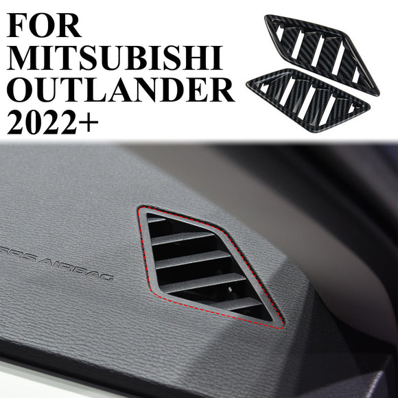 Carbon Fiber Dashboard Air Vent Outlet Cover trims For Mitsubishi Outlander 2022