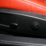 Carbon Fiber/Red Seat Adjustment Button Cover Trim For Dodge Challenger 2015-2020