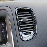 Carbon Fiber Dashboard Air Vent Outlet Trim Cover for Dodge Durango 2011-2020