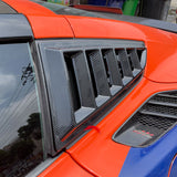 Carbon fiber side window louvers shades cover tirm for Corvette C7 2014-2019