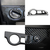 Crosselec Carbon Fiber/Red Headlight Switch Button Panel Sticker Trim For Dodge Charger 2011+/Chrysler 300 2015-2021