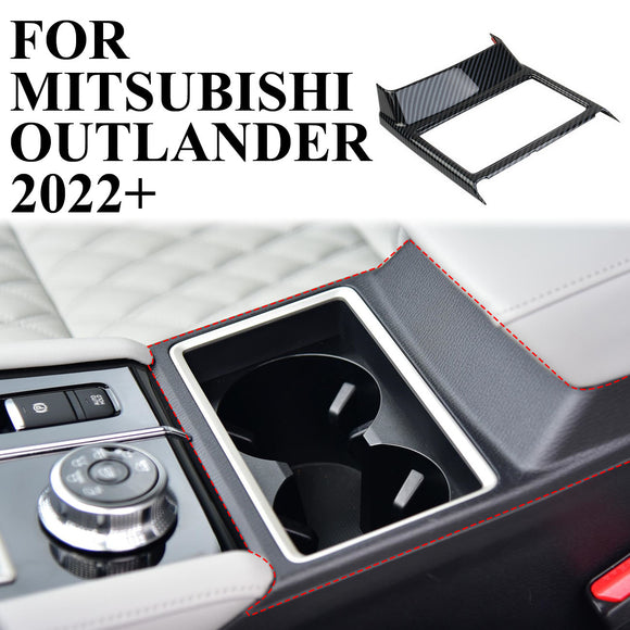 Carbon Fiber Inner Front central Cup Holder Trim Cover For Mitsubishi Outlander