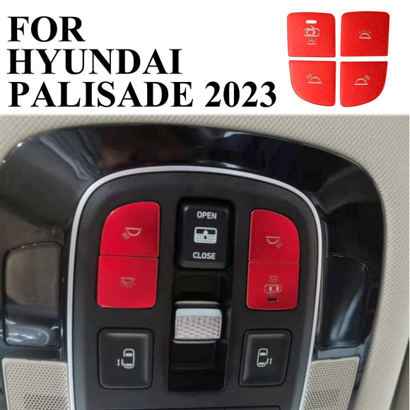 Red Front Reading Light Button Patch Cover Trim for 2019-2022 Hyundai Palisade