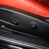 Carbon Fiber/Red Seat Adjustment Button Cover Trim For Dodge Challenger 2015-2020