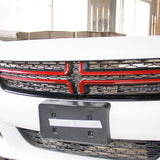 Carbon Fiber/Red Front Bumper Grill Grille Mesh Cover Frame For Charger 2015-2021