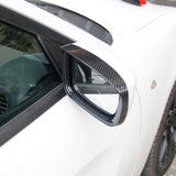 Carbon Fiber Side Door Mirror Visor Molding Trim For Dodge Charger 2015-2021