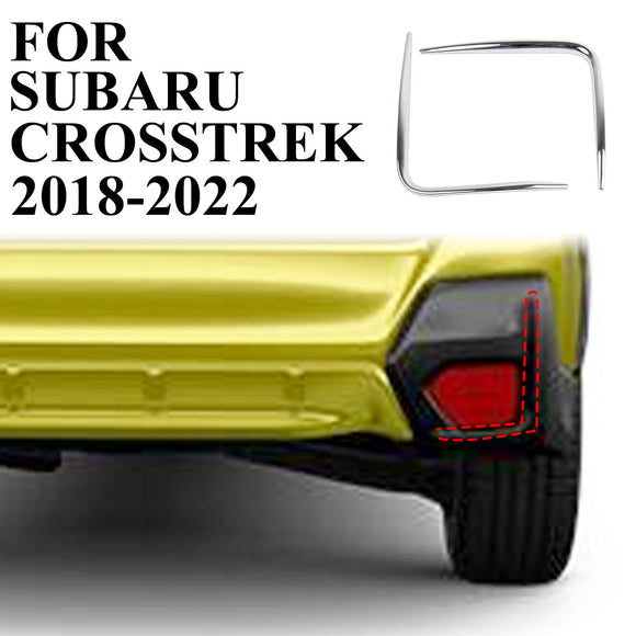 2pcs Chrome Rear Fog Lamp Cover Trim Treatment for Subaru Crosstrek XV 2018-2021