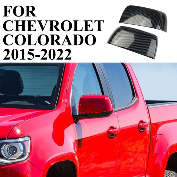 Carbon Fiber Side Rearview Mirror Guard Cover Trim for Chevrolet Colorado 2022