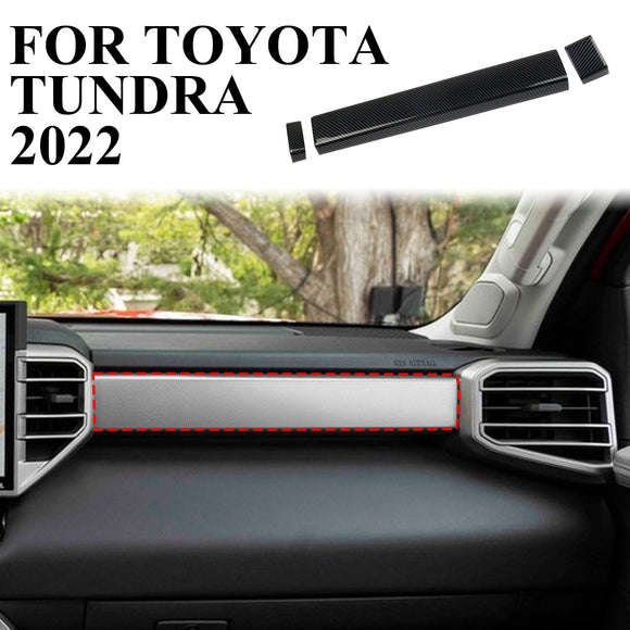 Carbon fiber interior control dashboard Cover trims For Toyota Tundra 2022+