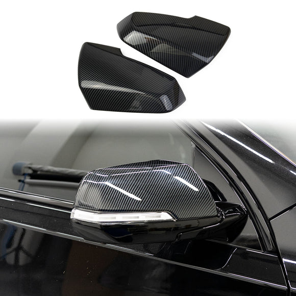 Carbon Fiber Side Door Mirror Cover Molding Trim for Chevrolet Traverse 2018-2021