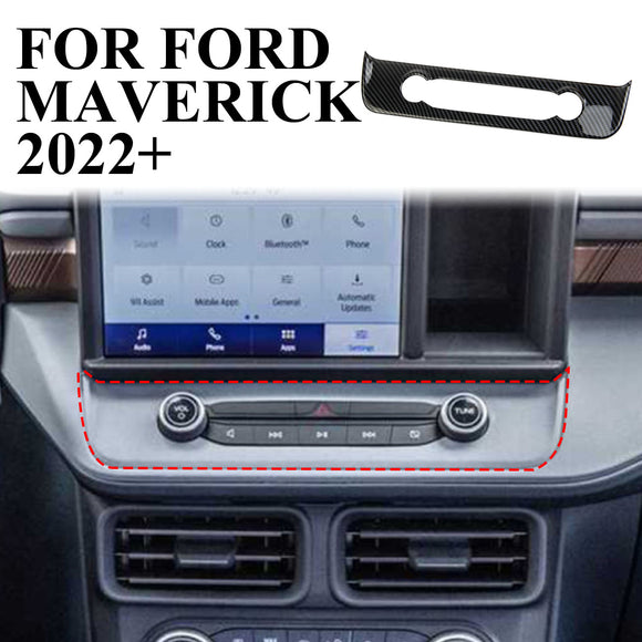 Carbon fiber Navigation Adjustment button panel Cover Trim For FORD Maverick