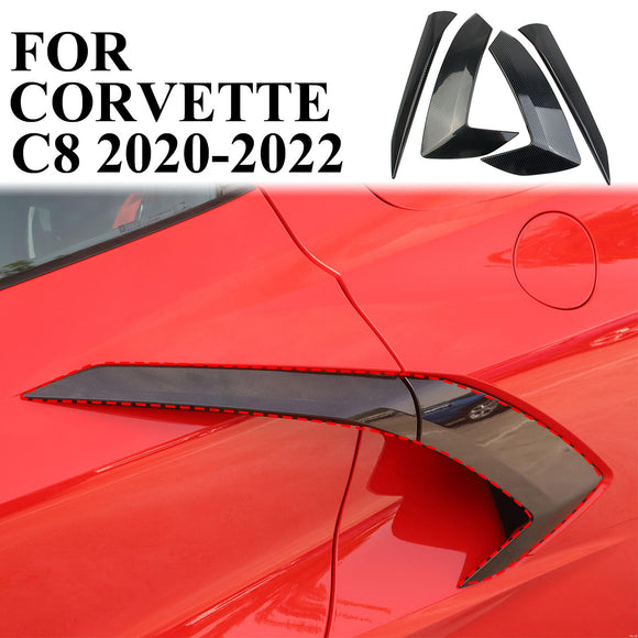 Carbon Fiber Exterior Body Side Air Outlet Cover Trim for Chevrolet Corvette C8