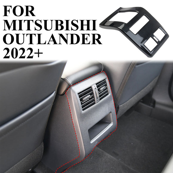 Carbon Fiber Rear Armrest box A/C Outlet Vent Trim Cover For Outlander 2022+