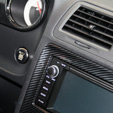 Crosselec Carbon Fiber Central Console Dashboard Navigation Screen Panel Cover Tirm For 2008-14 Challenger