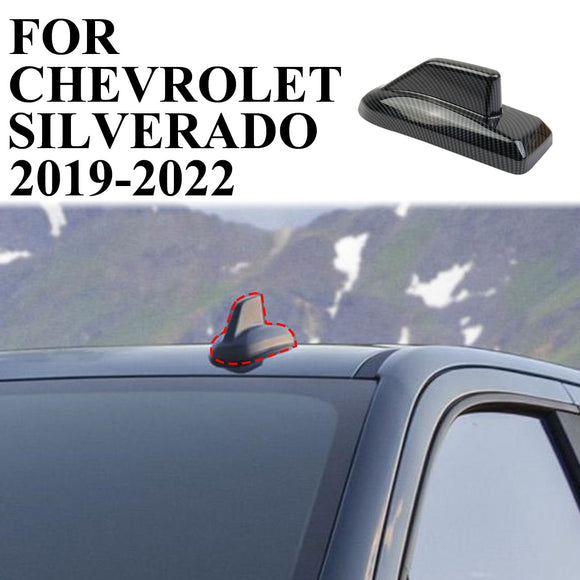 Carbon Fiber Roof Antenna Shark fin modeling Cover Trim For Chevrolet Silverado